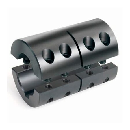 Climax Metal Two-Piece Clamping Couplings Recessed Screw w/Keyway, 5/8", Black Oxide Steel 2CC-062-062-KW